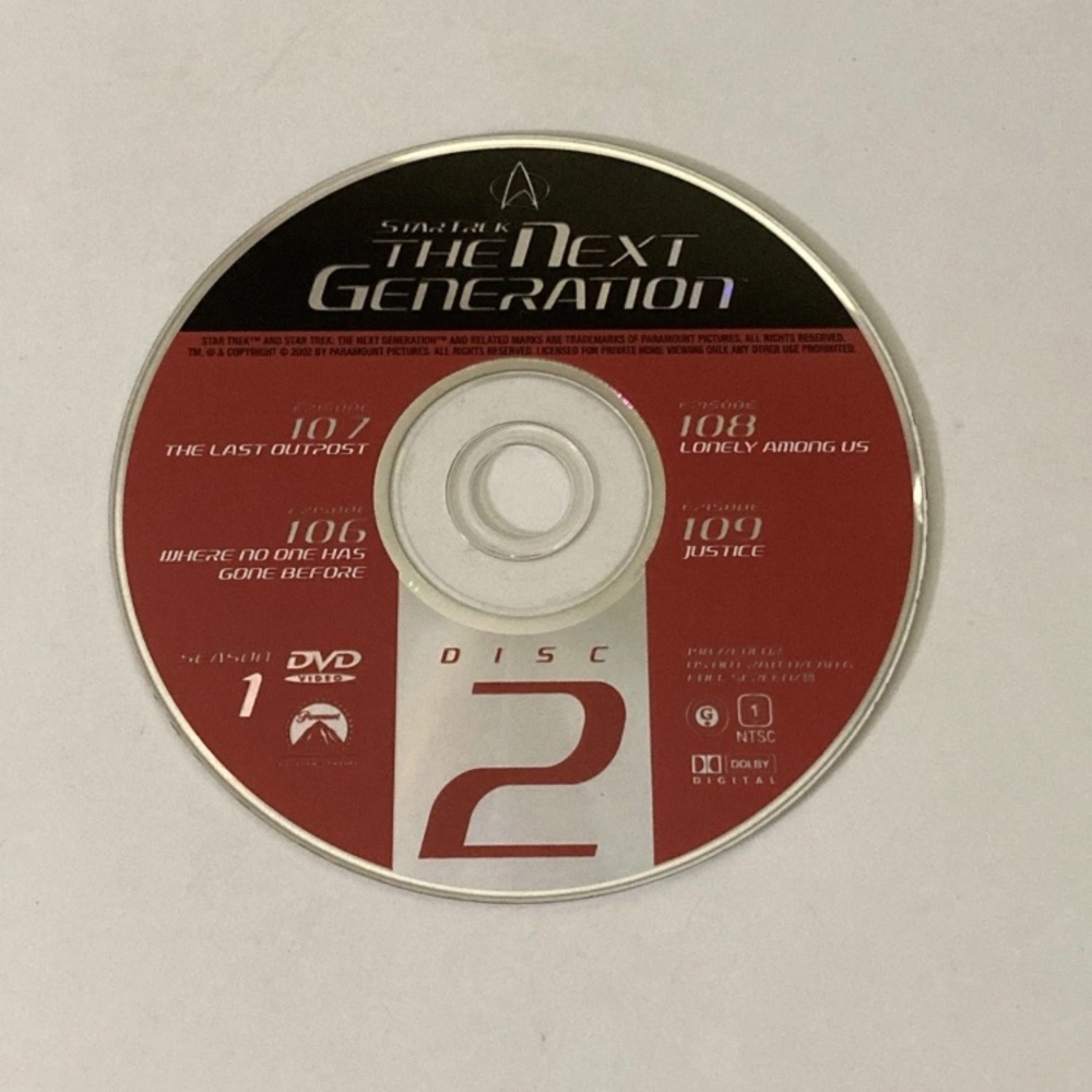 Star Trek The Next Generation Season 1 Disc 2 Replacement DVD
